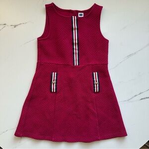 Janie and Jack Quilted Jumper Dress in Wine Red - size 5